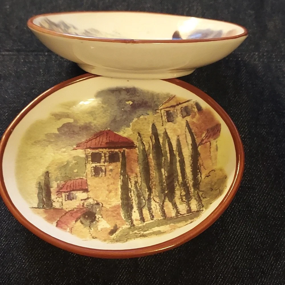 William Sonoma Dipping Bowls Tuscan Theme set of 2